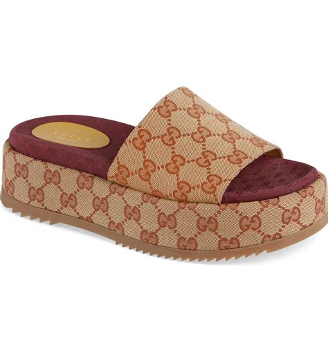 gucci red clogs|Gucci slippers women.